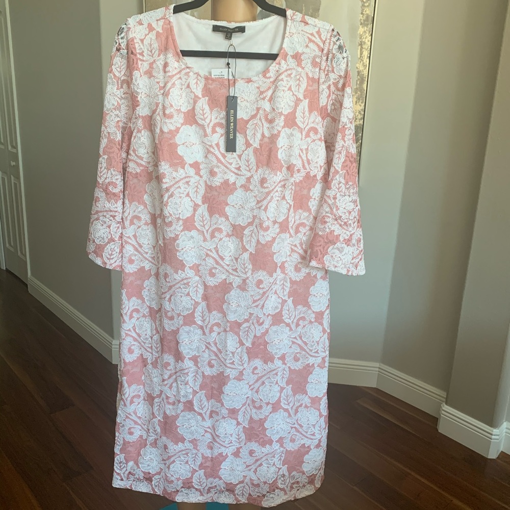 NWT Ellen Weaver Orange 🍊 Floral Dress 1X and S both brand new